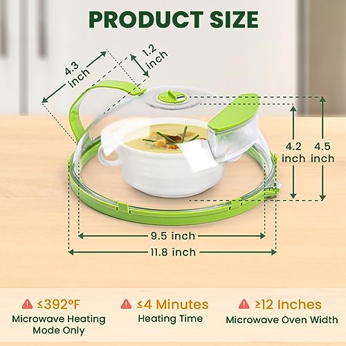 2-in-1 Microwave Steamer & Splash Protector Cover